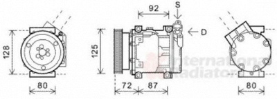 VAN WEZEL 4300k468 -  Компрессор, кондиционер